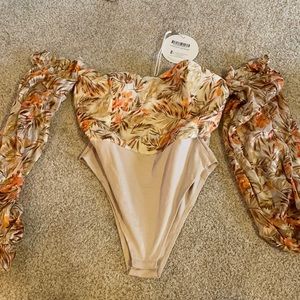 off shoulder bodysuit from these three boutique (NEVER WORN TAGS STILL ATTACHED)